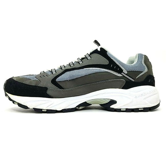 Skechers Mens Gray Black Lace Up Sneaker Size 11.5 main image 8